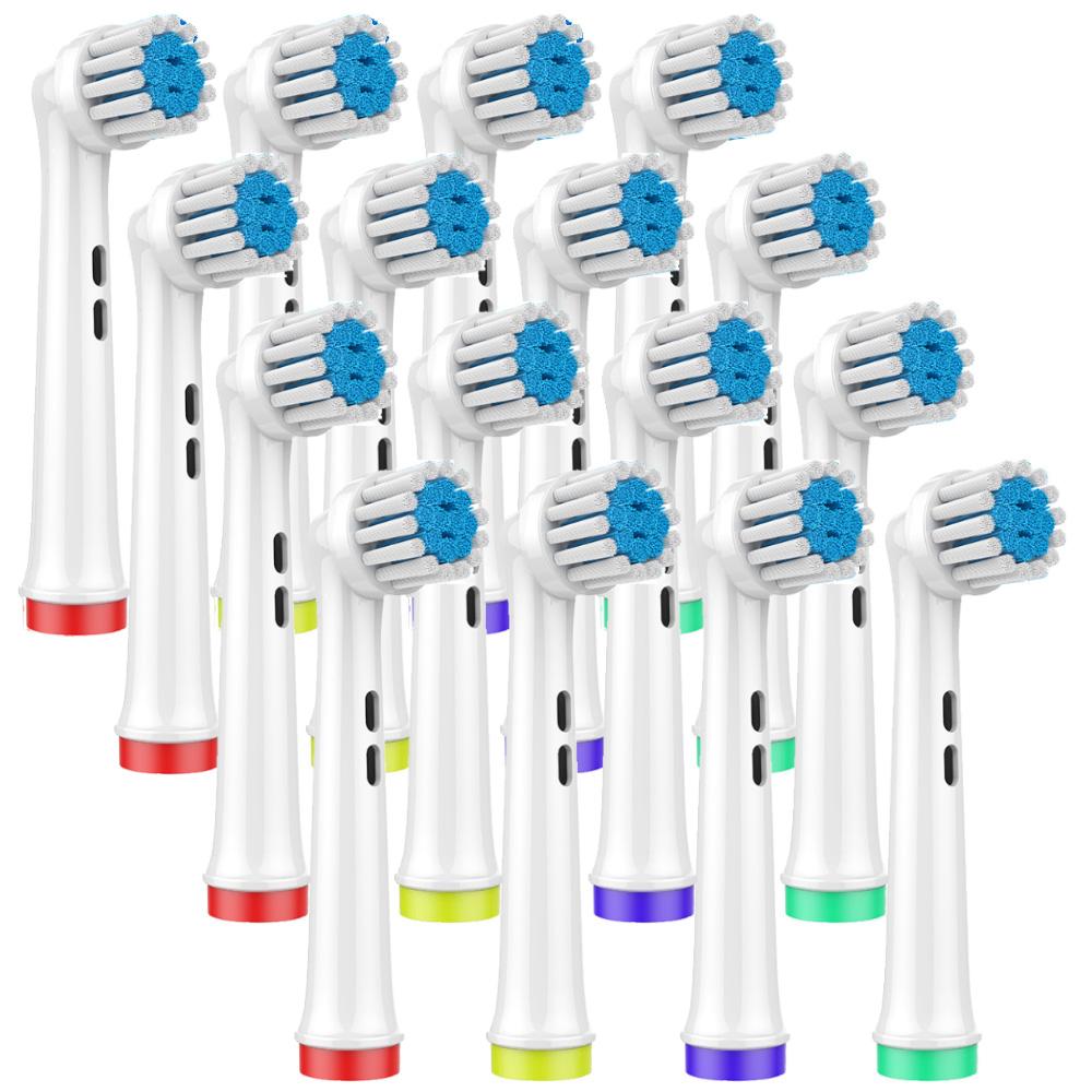 Набор насадок для электрических зубных щёток Oral B, 16 шт (Sensitive Soft)