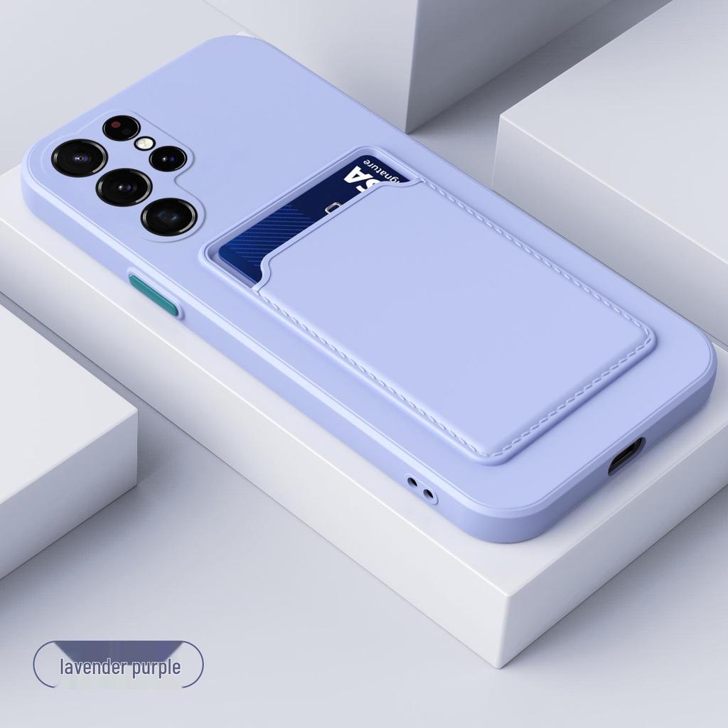Samsung S25 Ultra Мягкий силиконовый чехол-картхолдер для телефона для Note 20 Ultra