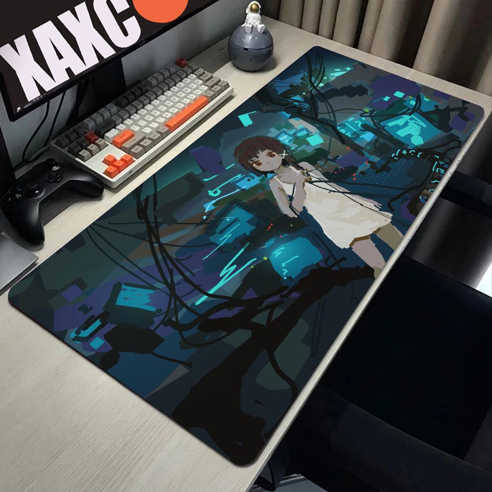 Serial Experiments Lain Writing Mouse Pad Desk 800X400mm Cute HD Extended Gaming Keyboard Mats Large XXL Mousepad 90x40