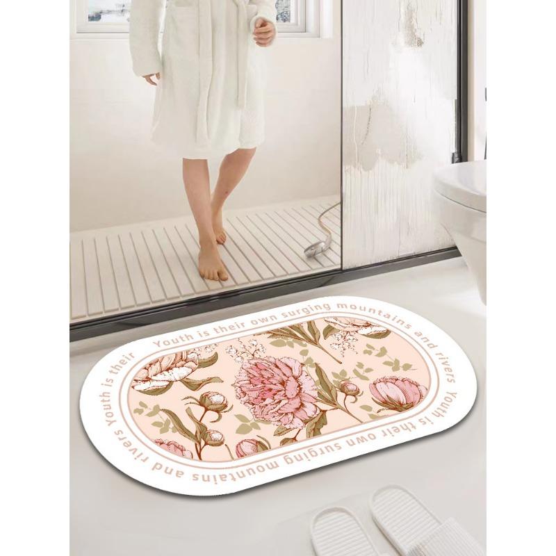 Washroom Doorway Moisture-wicking Mat Soft Diatom Mud Home Technology Cloth Bathroom Non-slip Mat Foot Toilet Quick Drying Mat