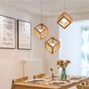 Lishin Modern Solid Wood 3-Head Rectangular Pendant Light