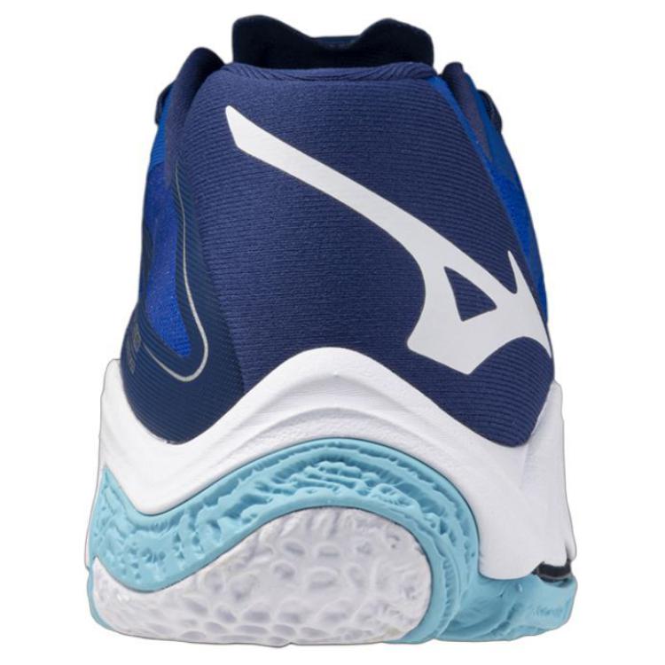 Mizuno Wave Lightning Z8 Удобные Нескользящие Прочные Низкие Тренировочные Кроссовки Унисекс Сине-Белые V1GA240001