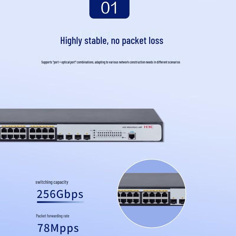 H3C MS4100V2-28P-EI 24-Port Gigabit Managed Ethernet Switch