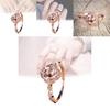 Stunning Pink Zirconia Micro Pave Princess Engagement Ring 18k Rose Gold Plated