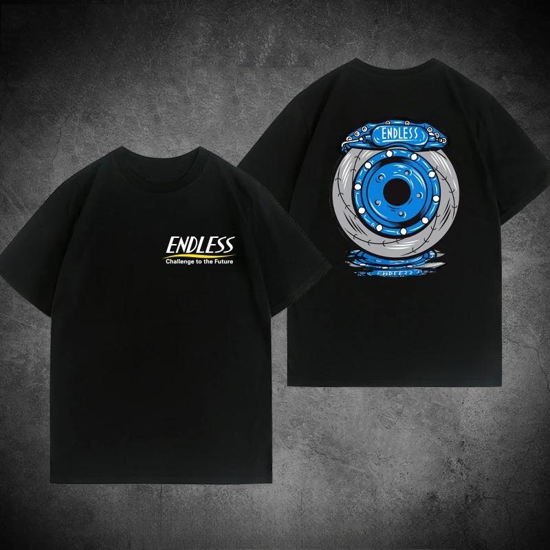 Hot Classic Japan JDM Modified Car Endless Brake Peripherals Graphic Print T-shirt Men Women Loose Casual Cotton Oversized Top Summer New Tee