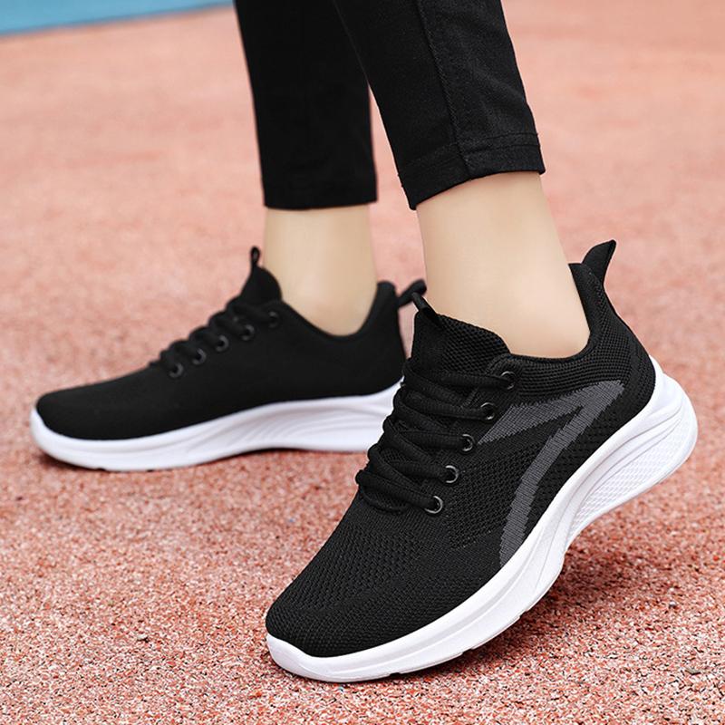 Fashion Women Casual Running Sports Shoes Fashion Breathable Knitted Mesh Sneakers Women Lightweight Gym Vulcanized Jogging Hiking Shoes