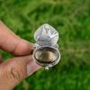 Natural Smoky Quartz 925 Silver Stackable Bird Adjustable Ring For Women