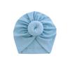 Infant Turban Baby Hat Solid Cotton Headwraps for Newborn Baby Girl Boy Cap Kids Donut Knot Beanies Bonnet Hair Accessories