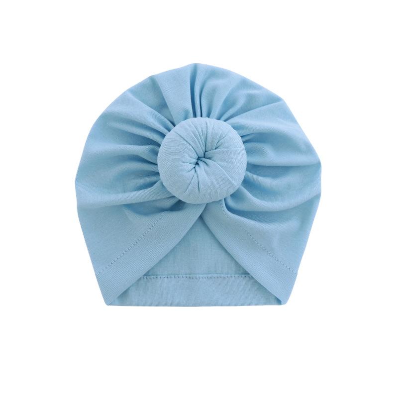 Infant Turban Baby Hat Solid Cotton Headwraps for Newborn Baby Girl Boy Cap Kids Donut Knot Beanies Bonnet Hair Accessories