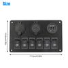 24V 12V Switch Panel 6 Buttons Usb Chargers Car Light Toggle Truck Power Adapter Accessories For Boat Marine Trailer Rv Caravan
