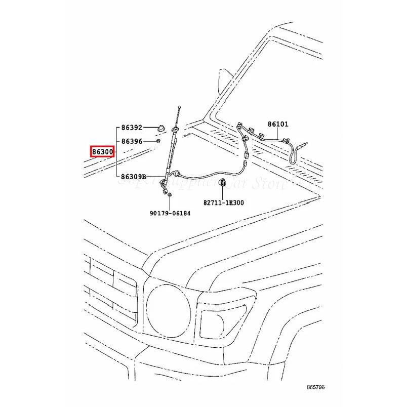 For Toyota Land Cruiser 2009 2010 2011 2012 2013 2014-2024 Car Manual Radio Antenna Aerial Mast AM/FM 86300-60690 8630060690