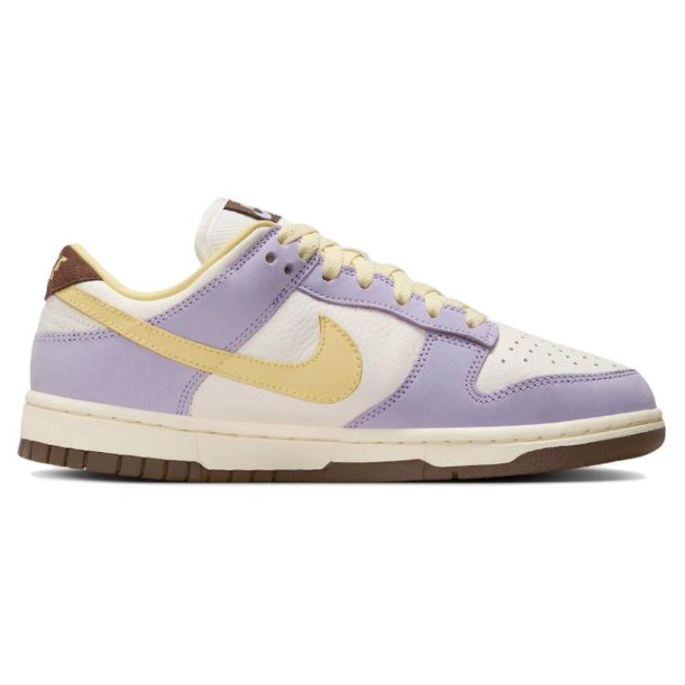 Nike Женские кроссовки Dunk Low Premium Lilac Bloom Фиолетовые нежно-желтые паруса FB7910-500