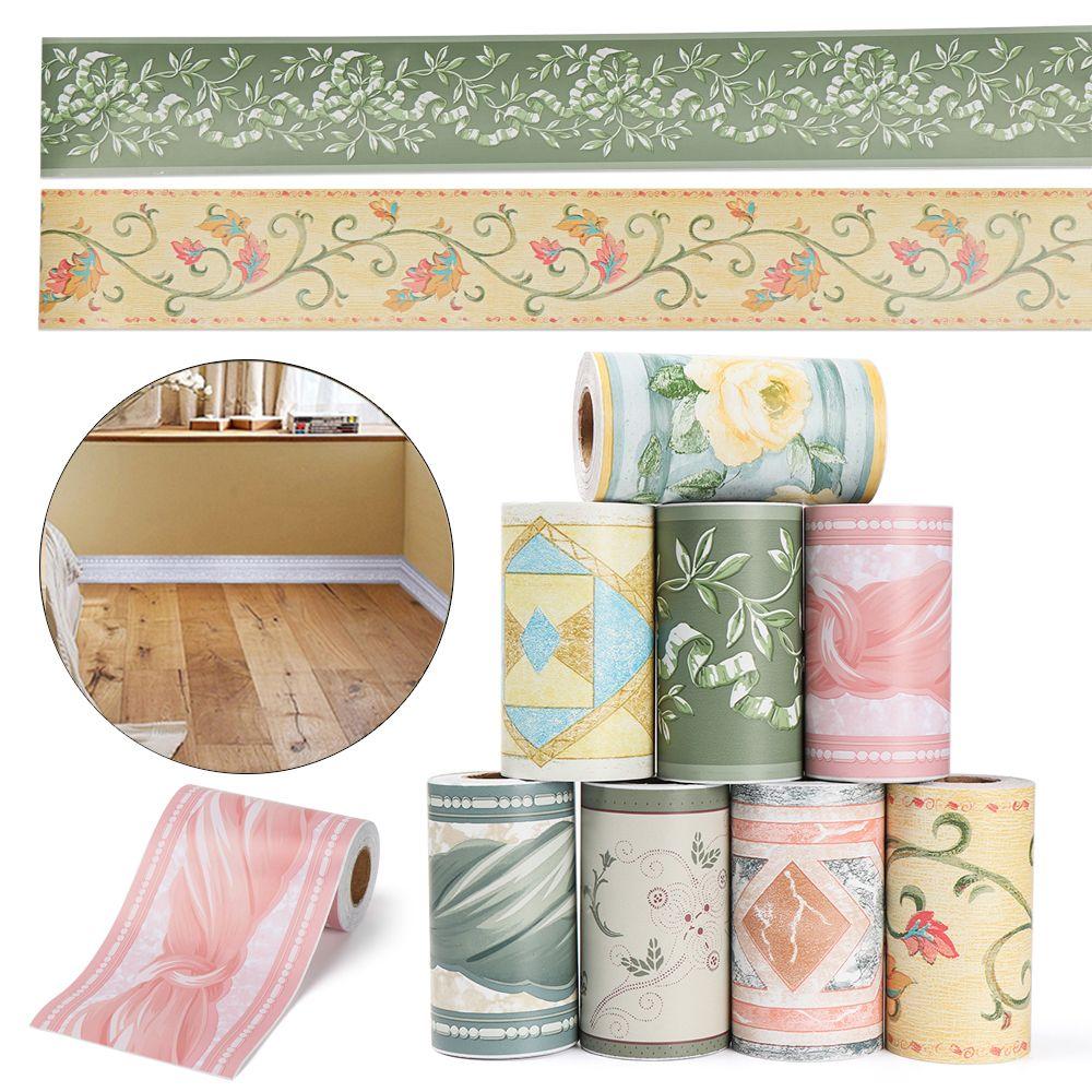 Self-adhesive Waterproof Skirting Line Wall Border Stickers Waist Line Wallpaper Baseboard