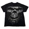 Мужская черная хлопковая футболка Hot Leathers с принтом 'Shredder Skull' большого размера XL