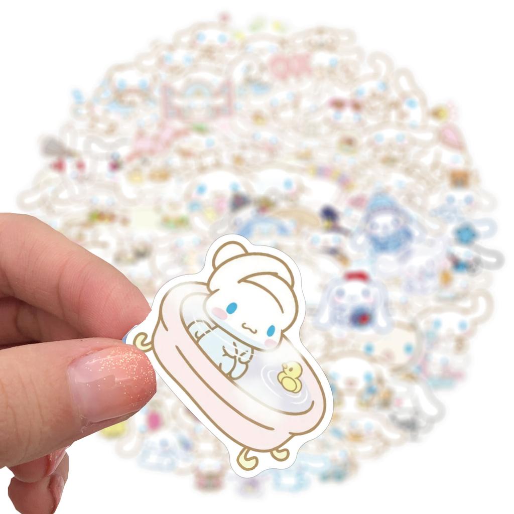 50/100 шт. Мультяшные наклейки Sanrio Cinnamoroll Водонепроницаемые Граффити Наклейки для телефона, ноутбука, багажа, гитары, блокнота, Декали, Детские игрушки