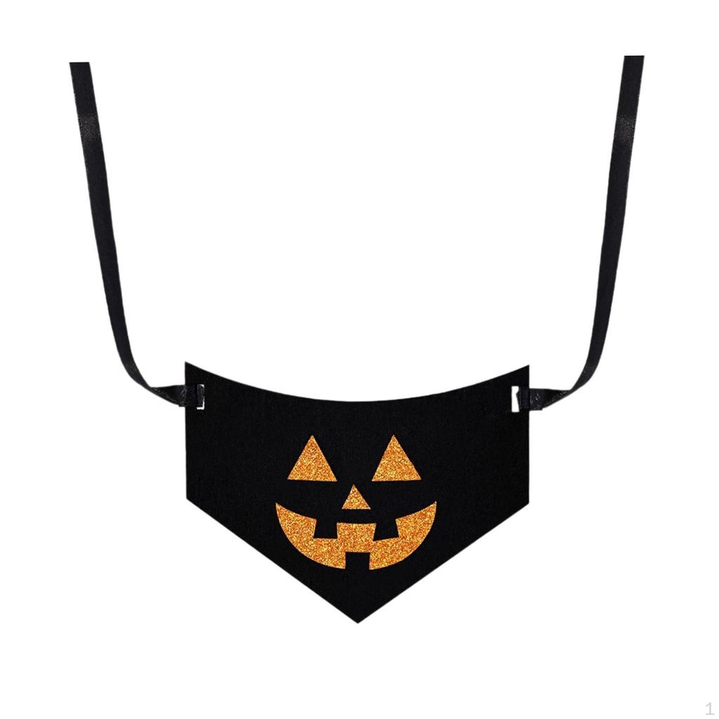 Аксессуары для шарфа-банданы для собак на Хэллоуин 15x11,3 см для праздничных торжеств, одежда из фетровой ткани