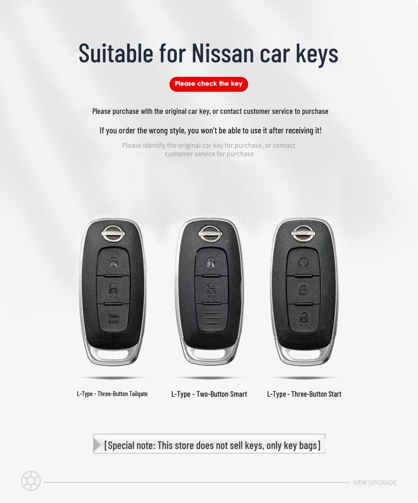 Чехол для ключей Nissan 14-го поколения: Накладка на кнопку для Sylphy, Teana, Qashqai, X-Trail, Kicks, Murano