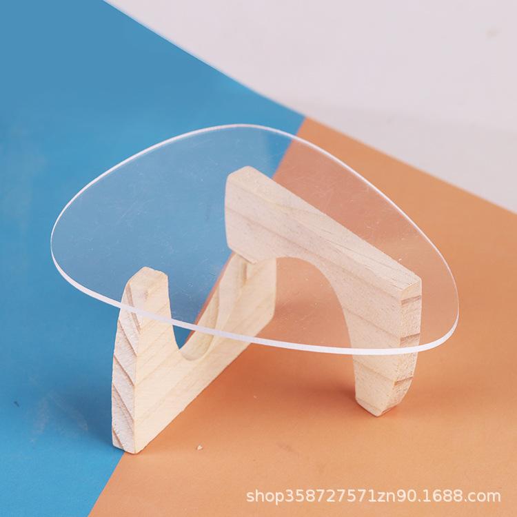 Good-Looking Mini Simulation Acrylic Table Chair Dining Table Living Room Office Model Ornament Play House Children'S Toys