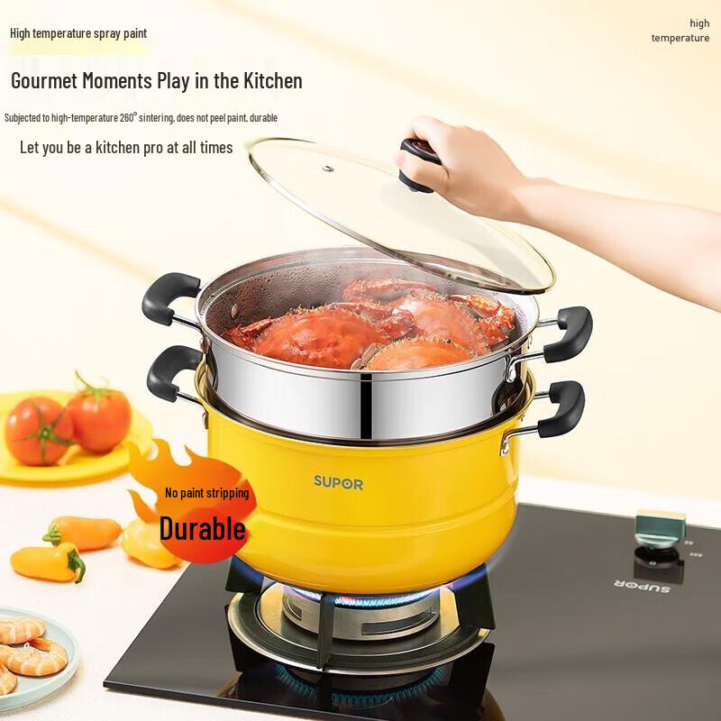 SUPOR EZ26BS08 26cm 2-Tier Steamer Pot