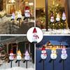 Christmas Decoration Lights Snowman Shape LED Solar Lights Outdoor Waterproof Post Lamp Garden Lawn Landscape Nightlight