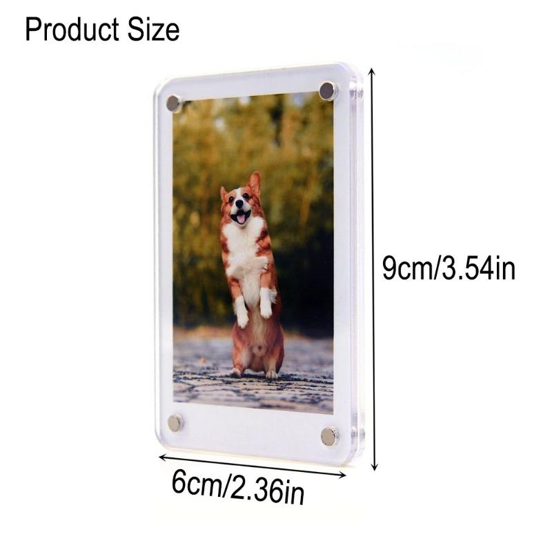 2026New Acrylic Refrigerator Magnetic Frame, Clear Reversible Refrigerator Magnet Photo Frame, Display Frame, For Fujifilm