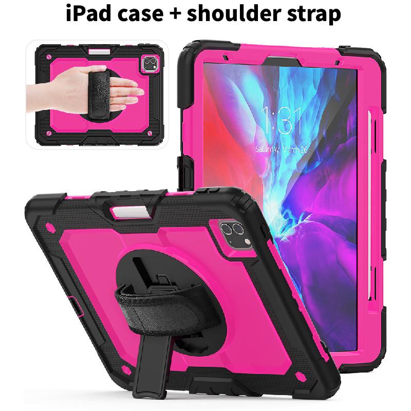 For Ipad Air 11 Shockproof Silicone Case With Adjustable Pc Stand For Heavyduty Protection