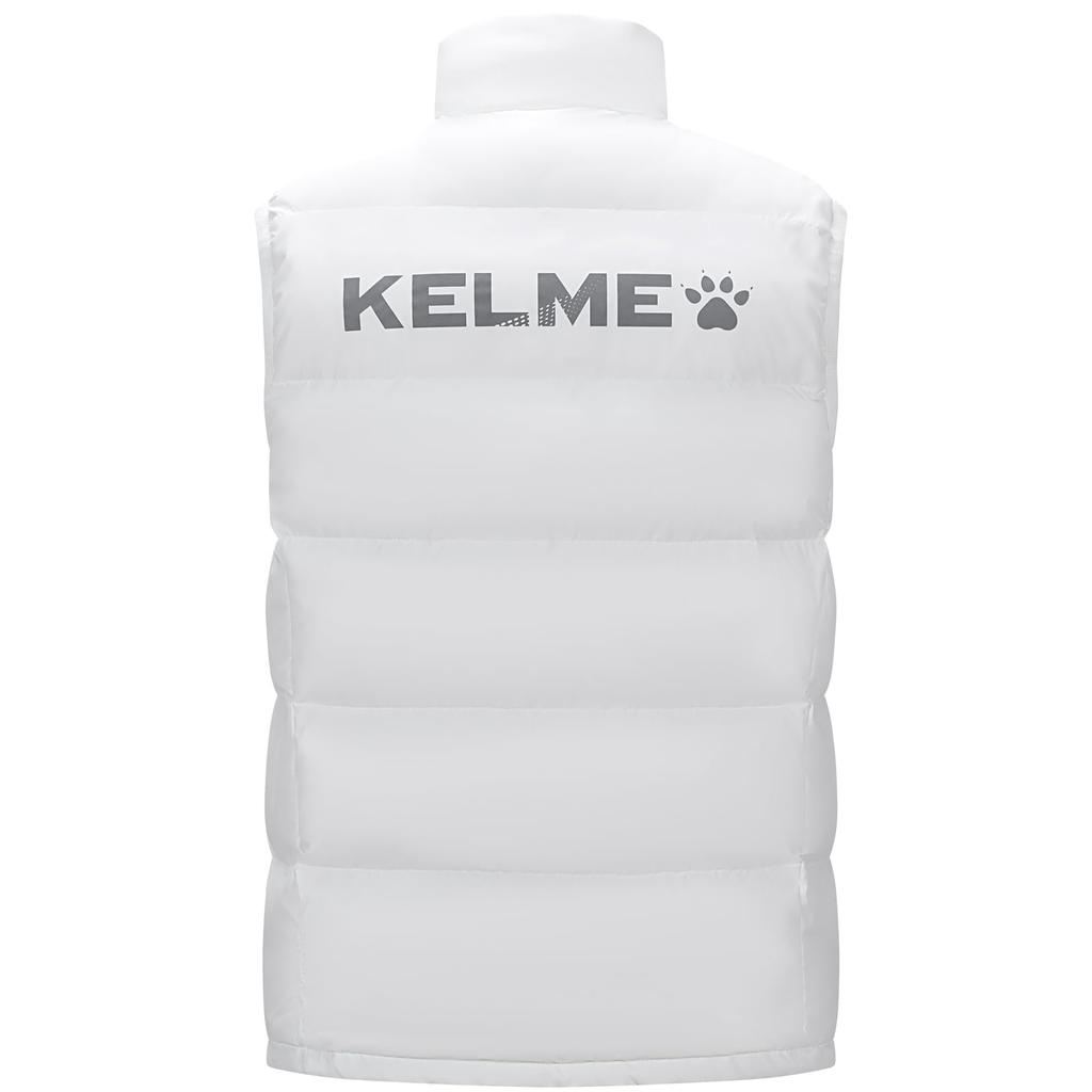 Kelme Men's Padded Vest, Active Vest, Warm, Lightweight, Sleeveless, Cold Weather Protection (White, Size L)