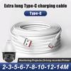 Ultra-long Type-C Charging Cable Is Suitable for Monitoring the Driving Recorder Printer USB Extended Power Cord 3M 5M 10M