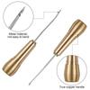 1Set with Copper Handle Leather Sewing Tapered Needles  for Shoes and Leather Repairs