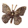 1pc Solid Pure Brass Butterfly Figurines Miniatures Desktop Ornament Antique Copper Insect Statue Home Decoration Craft Accessories