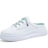 Fashion Fashion White Shoes Female 2024 New Style Increased Wild Flat-bottomed Summer Thin Section Baotou Half Slippers