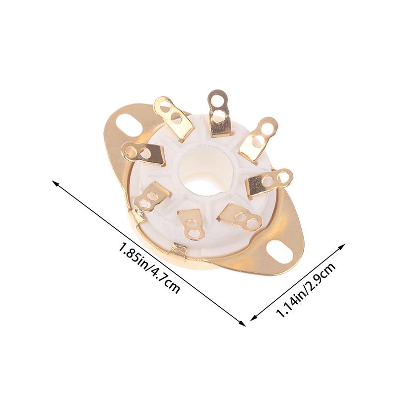 1 шт., 8-контактный Gzc8-Y-6, восьмеричная ламповая розетка, керамическое основание клапана, разъем для Kt88/6550/El34/6P6P/6V6/6N8P/6Sn7, аудиоусилитель Diy