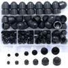 160Pcs Plastic Bolt Covers M4 M5 M6 M8 M10 M12 Hex Nut Caps Kit with Storage Box Screw Caps