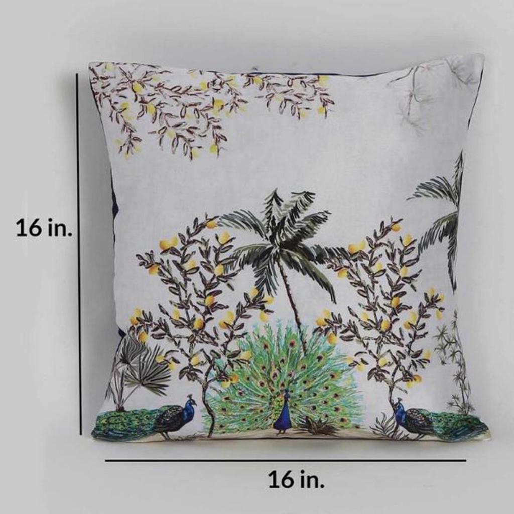 Чехол для подушки KOKO MAISON INC Dancing Peacock Polystain | Застежка-клапан | Цифровая печать