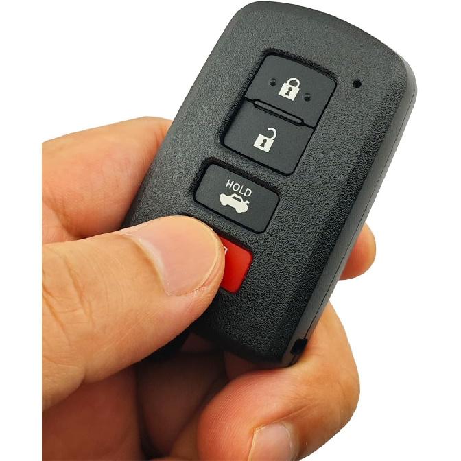 4 Button Replacement Key Fob Shell Case fit for Toyota Avalon Camry Corolla RAV4 Highlander Sequoia 2011 2012 2013 2014 2015 2016 2017 2018  Keyless