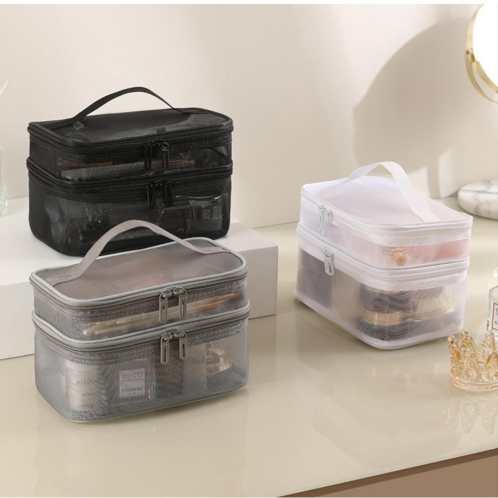 Двухслойная дорожная косметичка нейлоновые органайзеры для косметики подарочные сумки для хранения дорожные