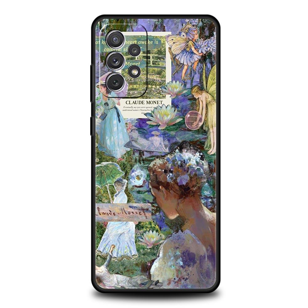 Чехол для телефона с картиной Клода Моне для Samsung Galaxy A17 A07 A55 A35 A25 A15 A05 A33 5G A31 A23 A21s A13 A41 A73 A53 A51 A71 A03