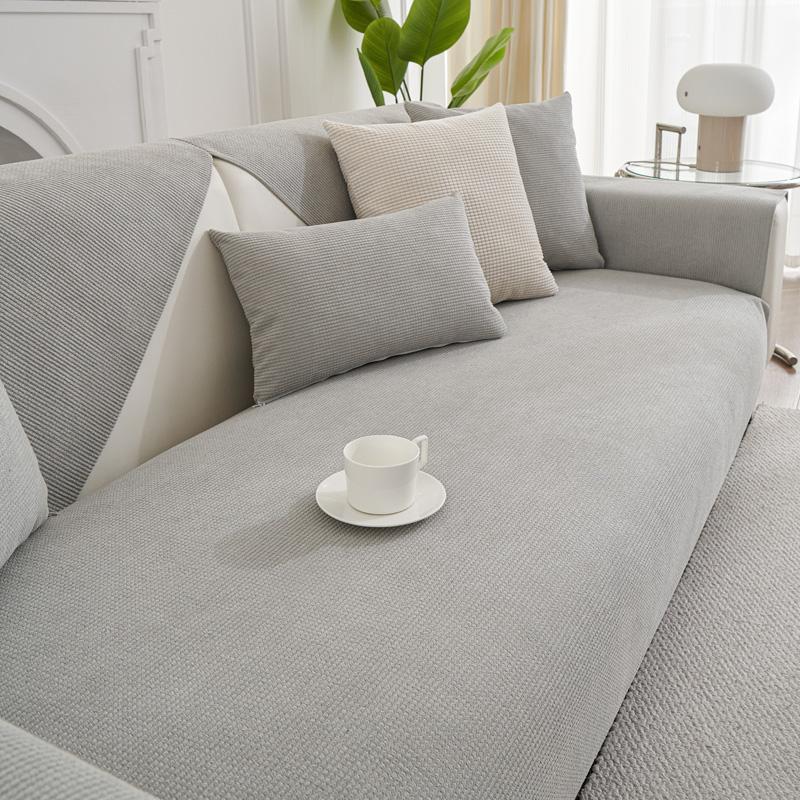 Скандинавский коврик для диванной подушки, утолщенный плюшевый мягкий чехол для дивана для гостиной, нескользящий моющийся диван, полотенце, спинка, одеяло, домашний декор