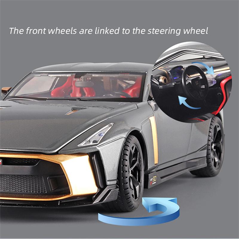 Больше размера 1:18 Niaasn GTR 50 Сплав Модель Спортивного Автомобиля Литье под Давлением Металлическая Игрушка Модель СуперКара Звук и Свет Имитация Подарки