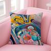 fashion breathtaking colors AAlai Ganuza ART Cushion Cover Pillowcase Short Plush Invisible zipper Room Sofa Cushion Cover