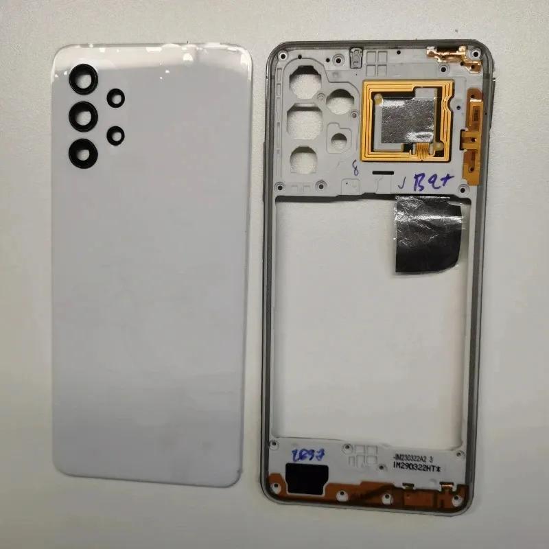 Полный корпус для Samsung Galaxy A32 4G A325, крышка средней рамки, задняя крышка аккумулятора, задняя крышка, запчасти для ремонта