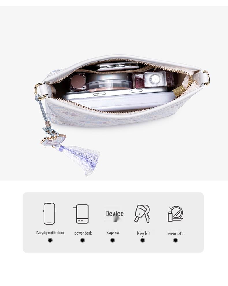 2026 Guangxi Zhuang Brocade Crossbody Bag – New Fashionable Small Square Shoulder Bag for Women, Chinese Style.