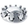 20PCS 33mm ABS Chrome Plastic Thread-on Spiked Lug Nut Covers Bullet Flanged for Semi Trucks Fit Hub Piloted Wheels Trailers Bus