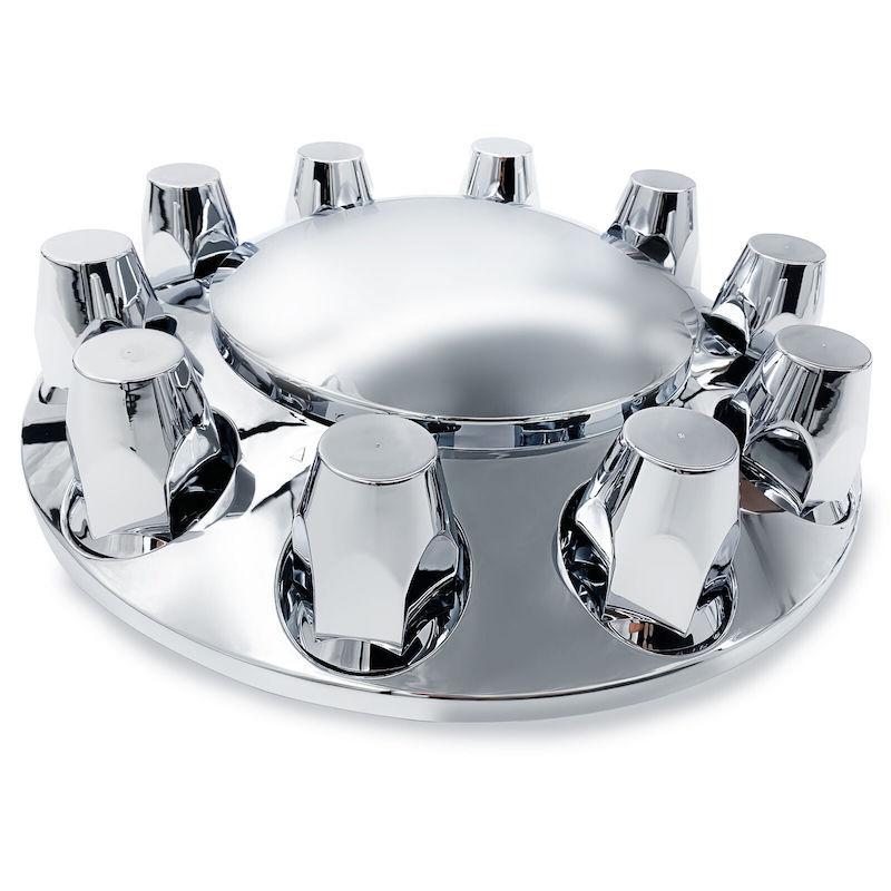 20PCS 33mm ABS Chrome Plastic Thread-on Spiked Lug Nut Covers Bullet Flanged for Semi Trucks Fit Hub Piloted Wheels Trailers Bus