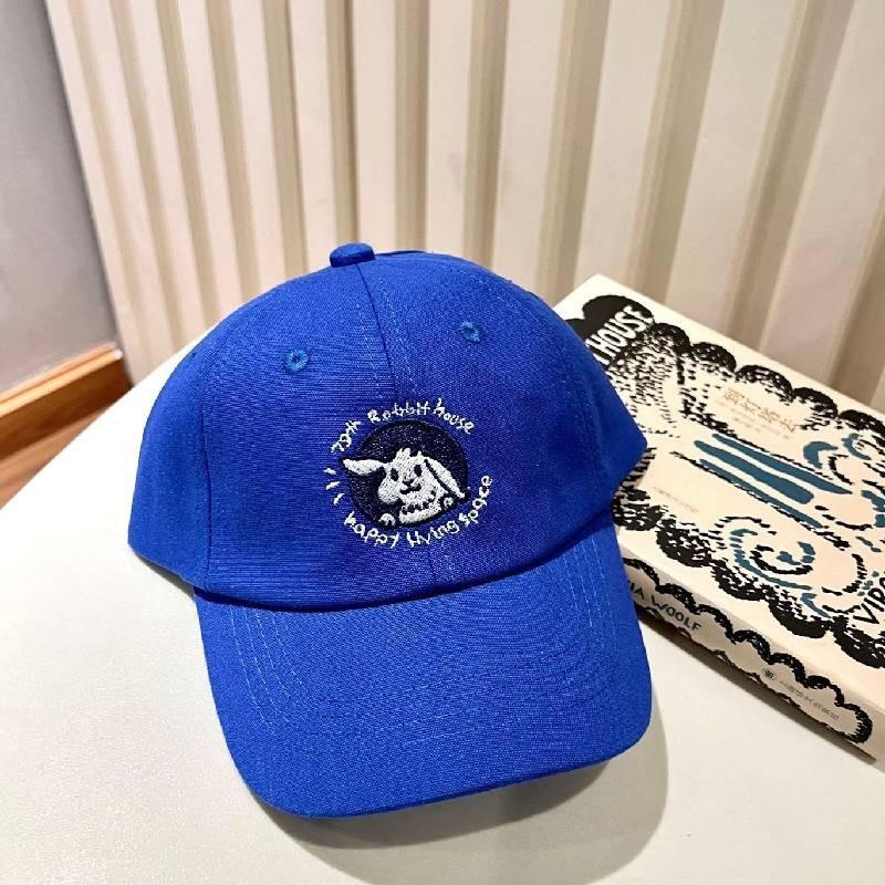 Милая детская бейсболка с вышивкой кролика для девочек, защита от солнца, кепка с утиным козырьком