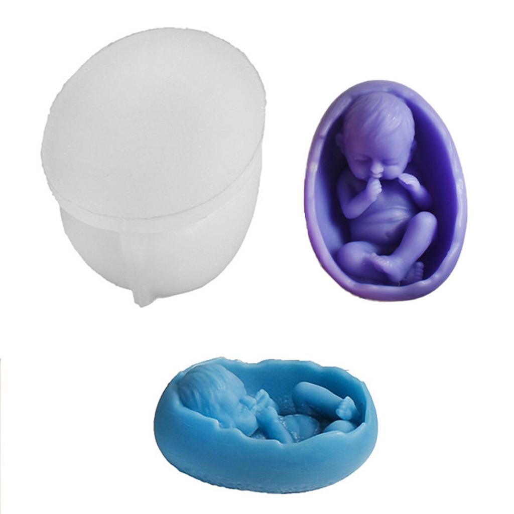 Eggshell Baby Figurine Silicone Candle Molds for Candle Soap Making Epoxy Resin Silicone Molds Gypsum Silicone Molds