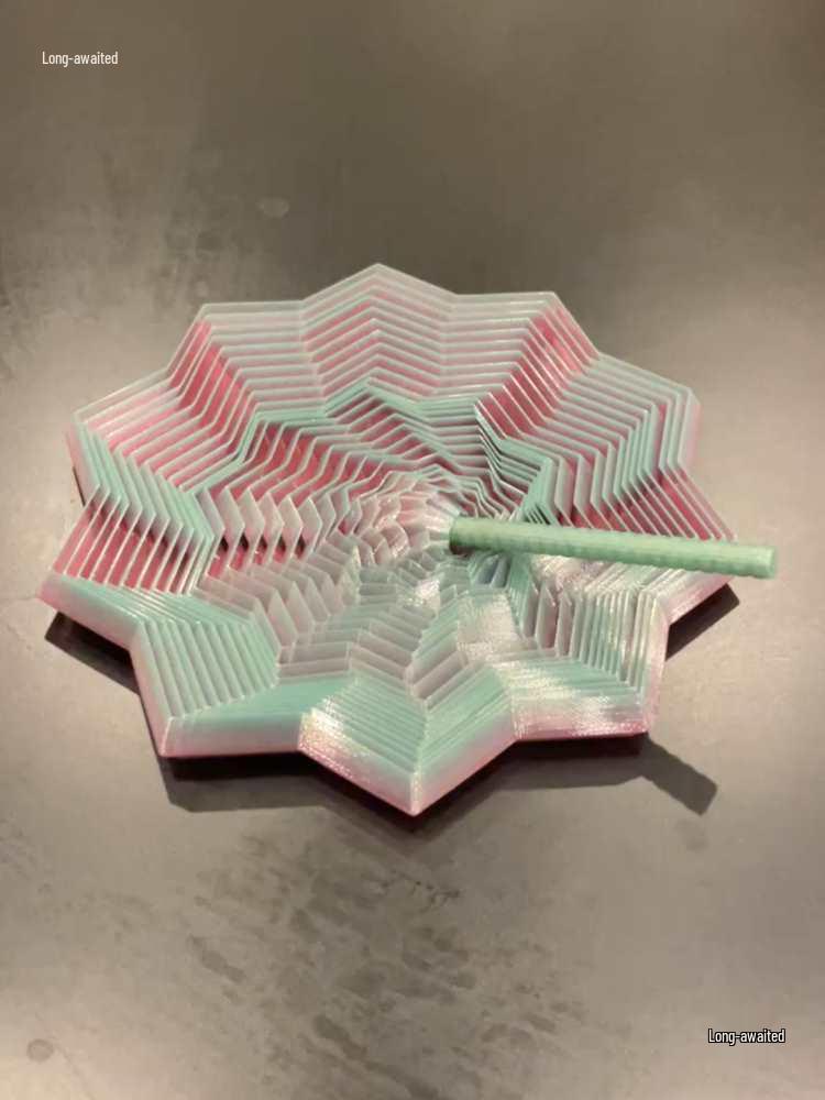 3D Radish Spiral Tower with Illusion Handle Decompression Toy