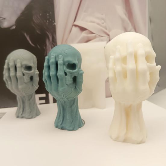 Форма для свечей Креативная форма для ароматерапии в виде черепа привидения Силиконовая форма для ручного изготовления