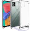 Coque de protection - BOOLING - Samsung Galaxy M23 5G - Transparente - AntiChoc - Cordon Turquoise