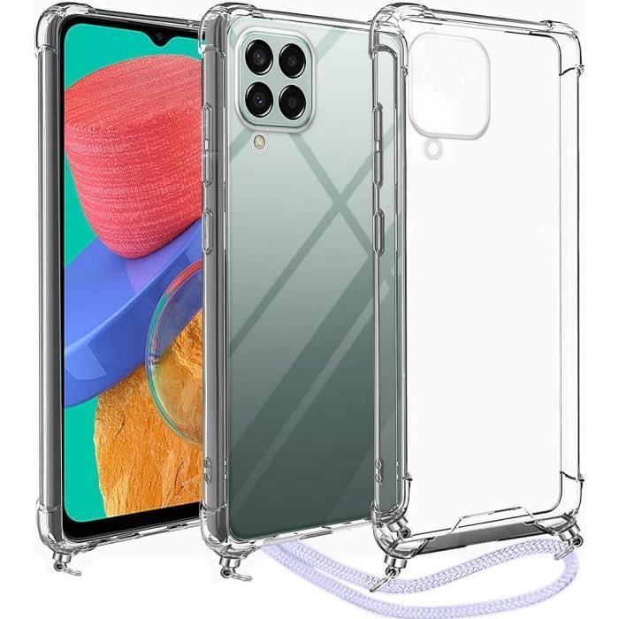 Coque de protection - BOOLING - Samsung Galaxy M23 5G - Transparente - AntiChoc - Cordon Turquoise
